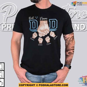 Best Dad Ever Personalized Dad With Kids Shirt Custom Gifts For Dad 3