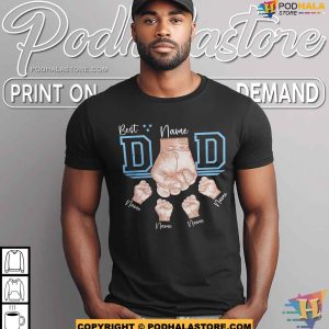 Best Dad Ever Personalized Dad With Kids Shirt Custom Gifts For Dad 5