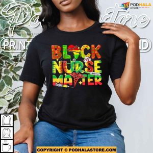 Black Nurse Matter Juneteenth 1865 Kente Africa Map Nursing Shirt 3