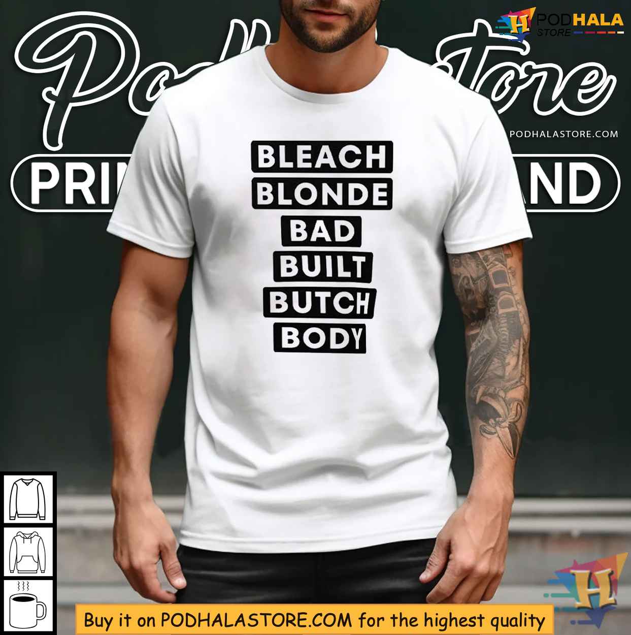 Bleach Blonde Bad Built Butch Body Jasmine Crockett Shirt