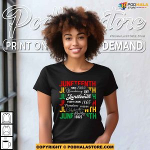 Breaking Every Chain Since 1865 Black Women Shirt Freedom Day Gift 2