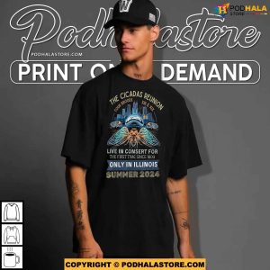 Cicada Concert XIX and XIII Illinois Cicada Broods Summer 2024 Shirt 3