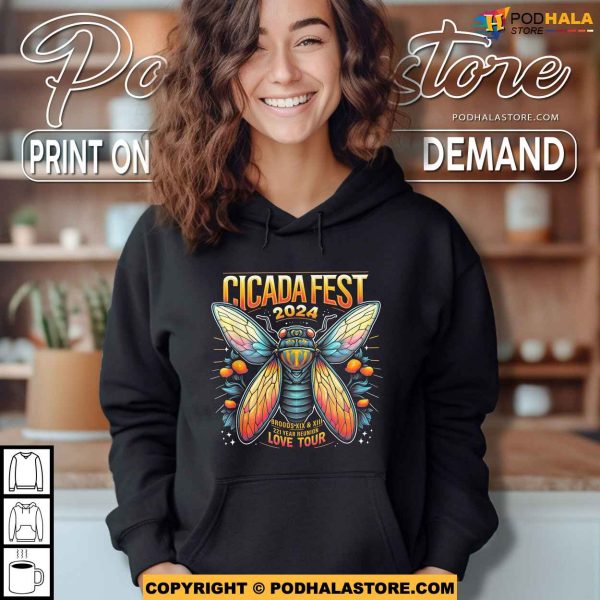 Cicada Fest 2024 Broods XIX and XIII Love Tour Shirt, Entomology Lovers Gift
