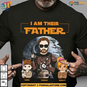 Custom Kids Name I Am Their Father Shirt, Star Wars Fathers Day 2024 Gift