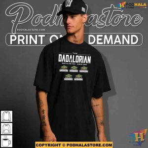 Custom Star Wars Dadalorian Shirt For Fathers Day, Baby Yoda Kid Names Shirt