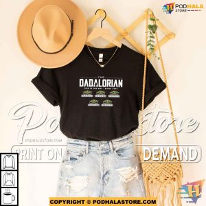 Custom Star Wars Dadalorian Shirt For Fathers Day Baby Yoda Kid Names Shirt 2
