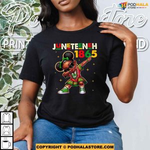 Dabbing Black Girls Queen Melanin Brown Skin Juneteenth Shirt 3