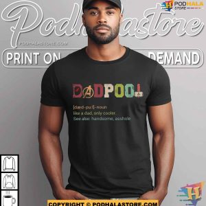 Deadpool Dad Definition Fathers Day Shirt Like A Dad Only Cooler 2