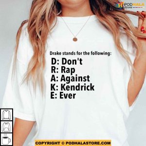 Drake vs Kendrick Lamar Shirt Dont Rap Against Kendrick Lamar Ever 2
