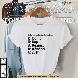 Drake vs Kendrick Lamar Shirt Dont Rap Against Kendrick Lamar Ever 3