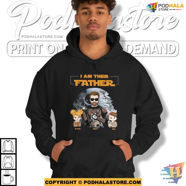 I Am Their Father Personalized Dad Shirt, Custom Kids Name Shirt For Daddy