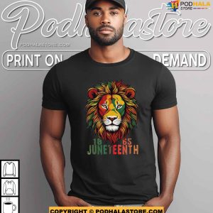 Juneteenth African American Black Lion 1865 King Shirt For Men Women