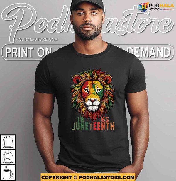 Juneteenth African American Black Lion 1865 King Shirt For Men Women