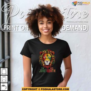 Juneteenth African American Black Lion 1865 King Shirt For Men Women 2