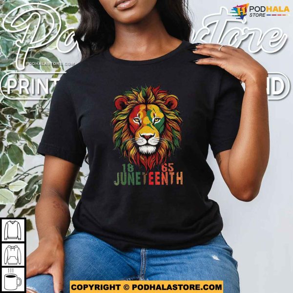 Juneteenth African American Black Lion 1865 King Shirt For Men Women