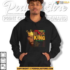Juneteenth Black King Nutritional Facts Pride African Shirt 4
