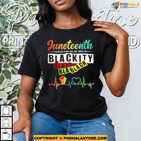 Juneteenth Blackity Heartbeat Black History African America Shirt