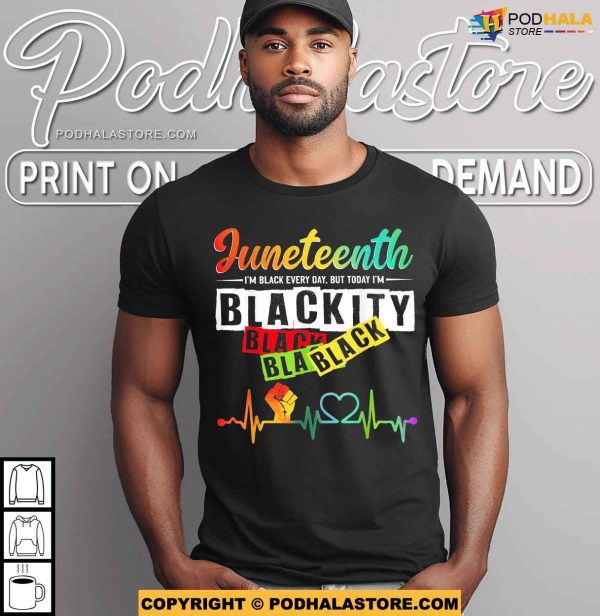 Juneteenth Blackity Heartbeat Black History African America Shirt