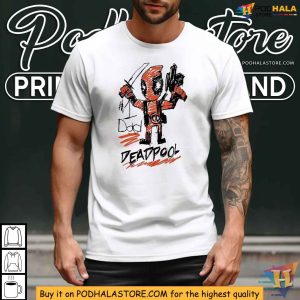 Marvel Deadpool #1 Dad Sketch Fathers Day Shirt - Perfect Gift for Superhero Dads