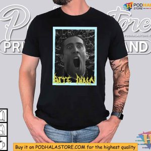 Nicolas Cage Fan Shirt Bite Down Graphic Design 4