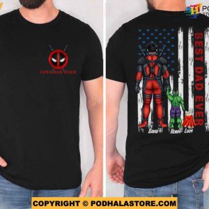 Personalized Best Dad Ever Superhero Dad Shirt Custom Fathers Day Gifts 2