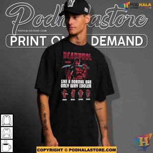 Personalized Deadpool Dad Fathers Day Shirt, Custom Gifts For Dad