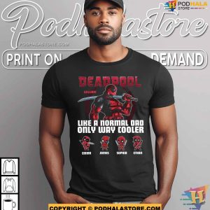 Personalized Deadpool Dad Fathers Day Shirt Custom Gifts For Dad 5