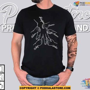 Personalized Fist Bump Dad Shirt With Kids Names, Fathers Day Gift For Dad