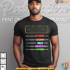Personalized I Am Their Father Shirt With Lightsabers, Best Fathers Day Gift 2024
