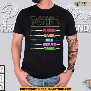 Personalized I Am Their Father Shirt With Lightsabers Best Fathers Day Gift 2024 4