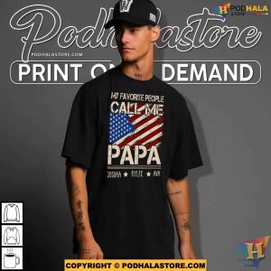Personalized My Favorite People Call Me Papa Shirt Custom Papa Shirt with Kid Names 2