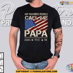 Personalized My Favorite People Call Me Papa Shirt Custom Papa Shirt with Kid Names 3
