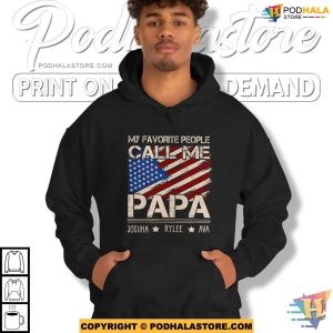 Personalized My Favorite People Call Me Papa Shirt Custom Papa Shirt with Kid Names 5