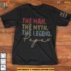 Personalized Papa The Man The Myth Shirt with Kid Name Shirt For Fathers Day
