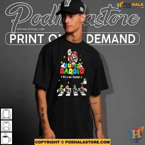 Personalized Super Daddio Shirt Custom Kid Name Fathers Day TShirt 4