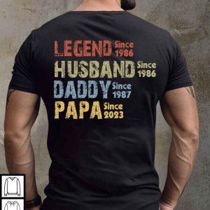 Retro Custom Legend Husband Daddy Papa Shirt Personalized Fathers Day Gift for Grandpa 2