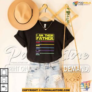 Star Wars I Am Their Father Personalized Shirt Custom Shirt With Lightsabers 2
