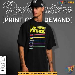 Star Wars I Am Their Father Personalized Shirt Custom Shirt With Lightsabers 3