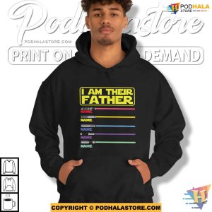 Star Wars I Am Their Father Personalized Shirt Custom Shirt With Lightsabers 4