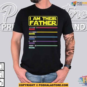 Star Wars I Am Their Father Personalized Shirt Custom Shirt With Lightsabers 5