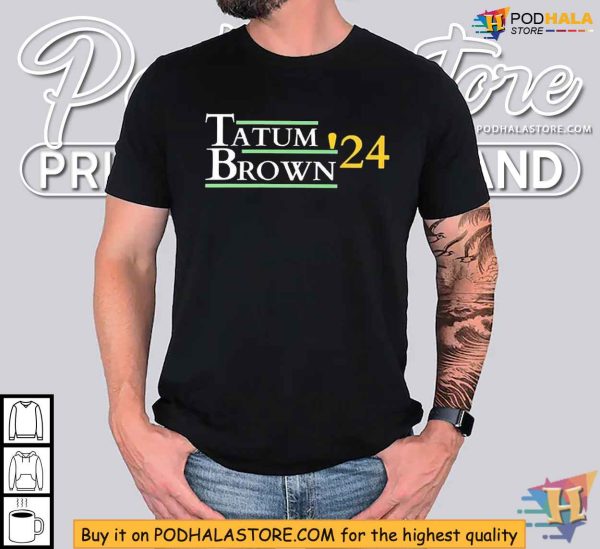 Tatum Brown 2024 Shirt, Boston Celtics Basketball Duo