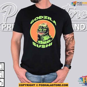 The Godzilla Sushi Bar Funny Shirt For Women Men 2