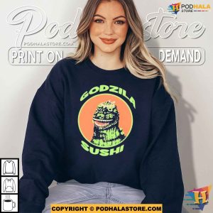The Godzilla Sushi Bar Funny Shirt For Women Men 3