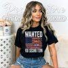 Trump 2024 Wanted Second Term Campaign Shirt, USA Flag Trump
