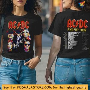 2024 ACDC Pwr Up World Tour Shirt, Rock Band Graphic Tee for Fans