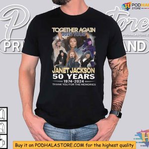 2024 Together Again Tour Janet Jackson Shirt, 50 Years of Music and Memories