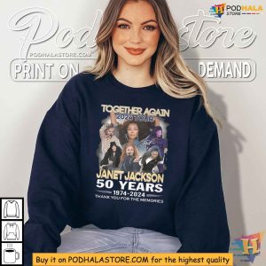2024 Together Again Tour Janet Jackson Shirt 50 Years of Music and Memories 2