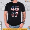 45 47 Trump Mens Vintage American Flag Trump 2024 Shirt