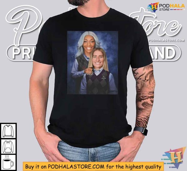 A’ja Wilson and Kate Martin Step Sisters Shirt, Humorous Basketball Fan Apparel