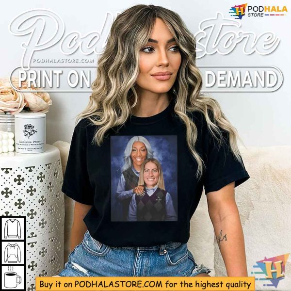 A’ja Wilson and Kate Martin Step Sisters Shirt, Humorous Basketball Fan Apparel